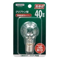 ヤザワ PS40形・E17口金 クリプトン球 クリア 36W省エネ長寿命タイプ 1個入り P351736CL