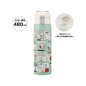 スケーター ワンタッチストローボトル 480ml スヌーピー FC099PS-STOT5ST-イメージ1