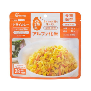 アイリスオーヤマ α化米 ドライカレー 100g FCN5021-100g-ﾄﾞﾗｲｶﾚｰ-イメージ1