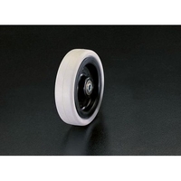 エスコ 車輪 ラバータイヤ ナイロンリム ボールベアリング 80×25mm FCY9447-EA986MF-80
