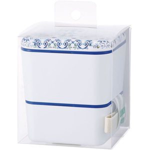 スケーター メラミンランチBOX 2段 天平文様夢幻濃青 600ml FC501PS-SLBWS6M-イメージ4
