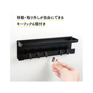 カール事務器 キーハンガー 傾斜トレー付き ブラック FCU3414-KH-001-K-イメージ4