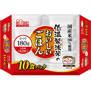 アイリスフーズ 低温製法米のおいしいごはん 国産米100% 180g×10P ﾃｲｵﾝｾｲﾎｳﾏｲｵｲｼｲｺﾞﾊﾝ180G10P-イメージ1