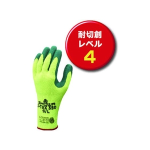 ショーワグローブ 耐切創手袋 ハガネコイル S-TEX350 緑 L FC726FU-1614386-イメージ4