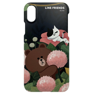 LINE FRIENDS iPhone XR用ケース SLIM FIT テーマ ブラウン KCL-SCT004-イメージ1