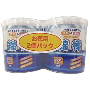 ＣＯＣＯＲＯ 紙軸白綿棒 200P×2コパック 1セット(200本×2個入) FCE456V-65-0445-47-イメージ1