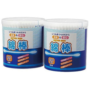 ＣＯＣＯＲＯ 紙軸白綿棒 200P×2コパック 1セット(200本×2個入) FCE456V-65-0445-47-イメージ2