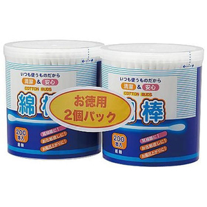 ＣＯＣＯＲＯ 紙軸白綿棒 200P×2コパック 1セット(200本×2個入) FCE456V-65-0445-47-イメージ3