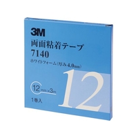3M 両面粘着テープ 7140 12mmX3m 厚さ4.0mm 白7140 12 FC980WH-4753682