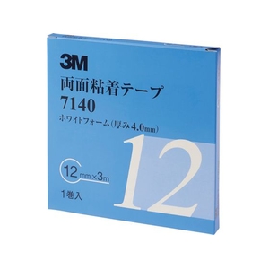 3M 両面粘着テープ 7140 12mmX3m 厚さ4.0mm 白7140 12 FC980WH-4753682-イメージ1