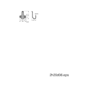 スガツネ工業 2H-40Sステンレス鋼製フックハンドル 23441635 FC801EU-8206718-イメージ2