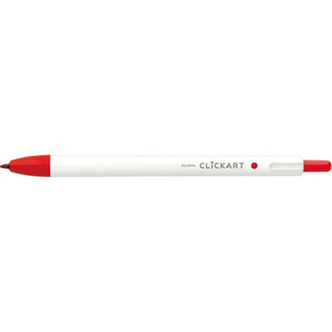 ゼブラ ノック式水性カラーペン クリッカート 赤 FCC0972-WYSS22-R-イメージ1