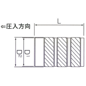 トラスコ ビットインサートねじ Ｍ２×２．０ Ｄ１＝３．０ Ｄ２＝３．３ １６個入 適応材質：熱可塑性樹脂 Y0SB-M2L2D3-イメージ3
