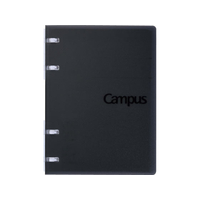 コクヨ キャンパス ノートのように使えるバインダー 2×2リング A6タテ 14穴 ブラック FCJ308T-ﾙ-NP120D