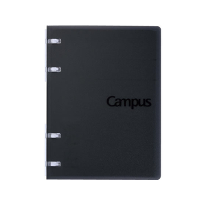 コクヨ キャンパス ノートのように使えるバインダー 2×2リング A6タテ 14穴 ブラック FCJ308T-ﾙ-NP120D-イメージ1