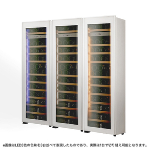 フィラディス 【右開き】薄型ワインセラー(44本収納) フォルスタージャパン Essential（エッセンシャル）調光調色機能付きLED  スライドラック オートクローズ扉 1温度タイプ ホワイト ホワイト FJE-113GSL(WH)-イメージ6