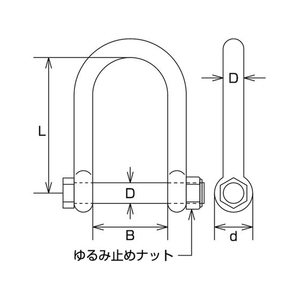 水本機械製作所 ステンレス SLUシャックル 長さ40mm内幅20mm M50.88205 FC229GP-2044052-イメージ2