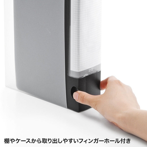 サンワサプライ CDジャケット収納対応ディスクファイルケース(32枚+32冊収納) ブラック FCD-FLBD32BBK-イメージ3