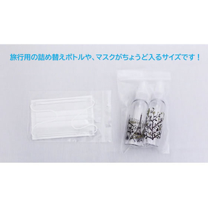 ジャパックス チャック付ポリ袋 透明 厚み0.04mm 100枚 FCG609V-FG-4-イメージ6