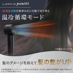 ニトリ 高濃度マイナスイオンヘアケアドライヤーNY281DGY e angle select ダークグレー ﾏｲﾅｽｲｵﾝﾍｱﾄﾞﾗｲﾔｰNY281DGY-イメージ3
