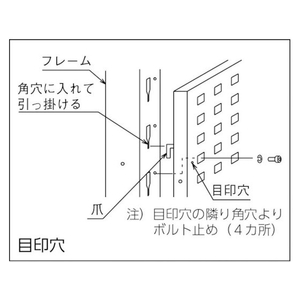 トラスコ中山 UPR型パンチングラック用パネル 900×450 90025450-15 FC447HN-5015022-イメージ3