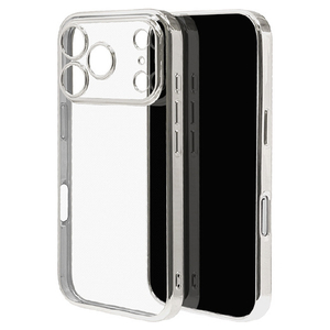ラスタバナナ iPhone17 Pro用極TPUケース メタルフレーム シルバー 8987IP5BTPLSV-イメージ1