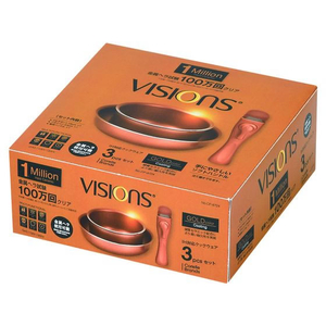 パール金属 VISIONS GOLD IH対応クックウェア3pcsセット FCV2110-CP-8724-イメージ2
