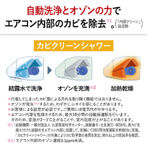 三菱電機 「工事代金別」 6畳向け 自動お掃除付き 冷暖房エアコン e angle select 霧ヶ峰 ZWシリーズ MSZ-EM22F1E7-Wｾｯﾄ-イメージ14