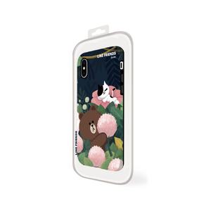 LINE FRIENDS iPhone XR用ケース DUAL GUARD テーマ ブラウン KCL-DCT004-イメージ3