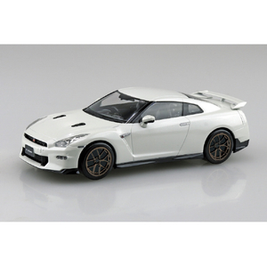 アオシマ 1/32 ニッサン R35 NISSAN GT-R 2024 カスタムホイール(ブリリアントホワイトパール) Aﾗｸﾌﾟﾗ03CUBWR35GTRBﾎﾜｲﾄ-イメージ2
