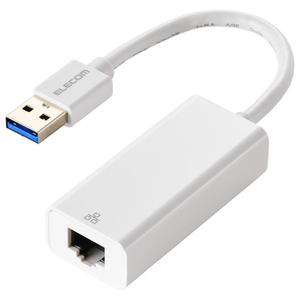 エレコム 1Gbps USB-A 有線LANアダプター ホワイト EDC-GUA3V3-W-イメージ1