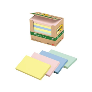 3M ポスト・イット ノート 再生紙 エコノパック 75×127mm 4色 10冊 F180287-6551-K-イメージ2