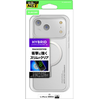 エレコム iPhone 17 ProMax用ハイブリッドケース MAGKEEP ホワイト PM-A25DMAG02WH
