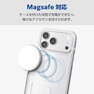 エレコム iPhone 17 ProMax用ハイブリッドケース MAGKEEP ホワイト PM-A25DMAG02WH-イメージ4