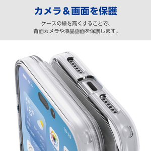 エレコム iPhone 17 ProMax用ハイブリッドケース MAGKEEP ホワイト PM-A25DMAG02WH-イメージ7