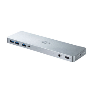 サンワサプライ USB Type-C専用ドッキングステーション(HDMI/DisplayPort対応・PD対応) シルバー USB-CVDK6-イメージ1