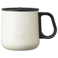 アイリスオーヤマ Cafe Days ふた付きマグカップ ホワイト FCJ753V-NCD-M360