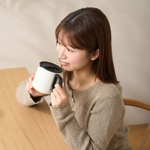 アイリスオーヤマ Cafe Days ふた付きマグカップ ホワイト FCJ753V-NCD-M360-イメージ7