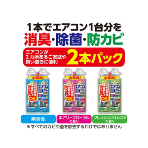 アース製薬 エアコン洗浄スプレーNEXTプラス フローラル2本パック FC69636-イメージ4
