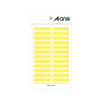 エーワン 特殊ラベル 矢印 蛍光黄 4シート 5冊 FC58477-08067
