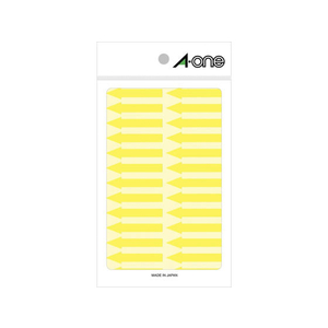 エーワン 特殊ラベル 矢印 蛍光黄 4シート 5冊 FC58477-08067-イメージ1