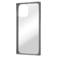 レイアウト iPhone 13 Pro Max用耐衝撃ハイブリッドケース Pufful スクエア グレー RT-P33SQ1/CGRM