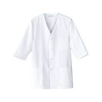 セブンユニフォーム 男性用衿無し七分袖 調理服 AA321-8 LL FC076LR-5794540