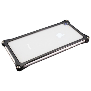 ギルドデザイン iPhone 8/7用アルミ製ソリッドバンパーケース ポリッシュブラック GI-402PB-イメージ1