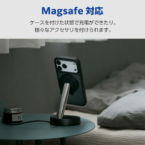 エレコム iPhone 17 ProMax用ハイブリッドケース MAGKEEP スタンド ブラック PM-A25DMAGSTBK-イメージ3