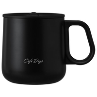 アイリスオーヤマ Cafe Days ふた付きマグカップ ブラック FCJ754V-NCD-M360