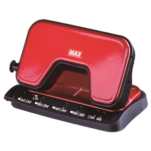 マックス 軽あけパンチ SCOOVA 15枚あけ レッド F010327-DP-15T/R-イメージ1