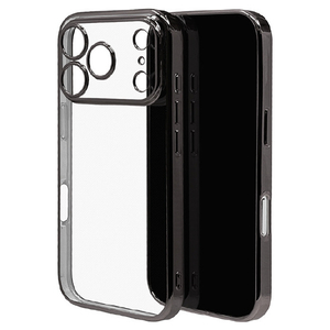 ラスタバナナ iPhone17 Pro用極TPUケース メタルフレーム ブラック 8989IP5BTPLBK-イメージ1