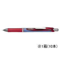 ぺんてる エナージェル ノック式 ニードルチップ 0.5mm 赤 10本 1箱(10本) F838370-BLN75-B