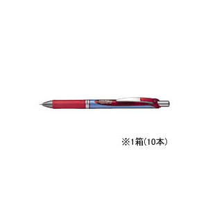 ぺんてる エナージェル ノック式 ニードルチップ 0.5mm 赤 10本 1箱(10本) F838370-BLN75-B-イメージ1
